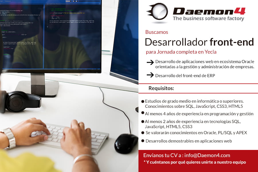 Oferta empleo desarrollador front end